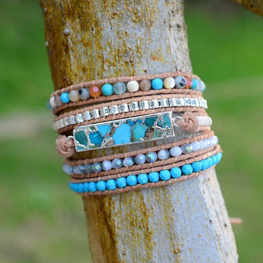 Ocean Turquoise Wrap Bracelet-Your Soul Place